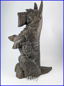 Vintage Scotty Scottish Terrier Cast Iron Dog Doorstop 15 Tall. Very Heavy Vintage Scotty Scottish Terrier Cast Iron Dog Doorstop 15 Tall. Very Heavy