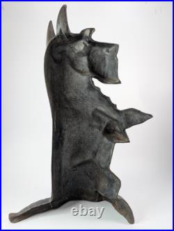 Vintage Scotty Scottish Terrier Cast Iron Dog Doorstop 15 Tall. Very Heavy Vintage Scotty Scottish Terrier Cast Iron Dog Doorstop 15 Tall. Very Heavy