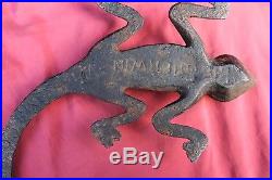 Vintage Sherwin Williams cast iron Chameleon/Salamander door stop Pre 1905