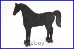 Vintage Signed JW Cut Cast Iron Black Horse Shoe Boot Scraper Doorstop Vintage Signed JW Cut Cast Iron Black Horse Shoe Boot Scraper Doorstop