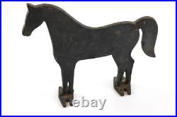 Vintage Signed JW Cut Cast Iron Black Horse Shoe Boot Scraper Doorstop Vintage Signed JW Cut Cast Iron Black Horse Shoe Boot Scraper Doorstop