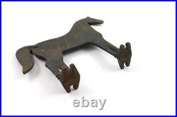Vintage Signed JW Cut Cast Iron Black Horse Shoe Boot Scraper Doorstop Vintage Signed JW Cut Cast Iron Black Horse Shoe Boot Scraper Doorstop