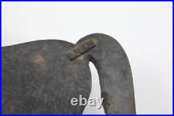 Vintage Signed JW Cut Cast Iron Black Horse Shoe Boot Scraper Doorstop Vintage Signed JW Cut Cast Iron Black Horse Shoe Boot Scraper Doorstop