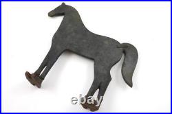 Vintage Signed JW Cut Cast Iron Black Horse Shoe Boot Scraper Doorstop Vintage Signed JW Cut Cast Iron Black Horse Shoe Boot Scraper Doorstop