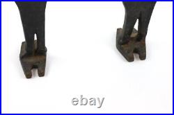 Vintage Signed JW Cut Cast Iron Black Horse Shoe Boot Scraper Doorstop Vintage Signed JW Cut Cast Iron Black Horse Shoe Boot Scraper Doorstop