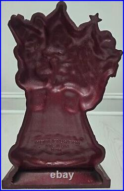 Vintage Virginia Metalcrafters Santa Christmas Cast Iron Door Stop OVER 15 TALL
