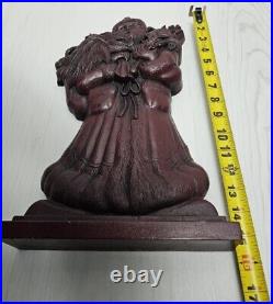 Vintage Virginia Metalcrafters Santa Christmas Cast Iron Door Stop OVER 15 TALL
