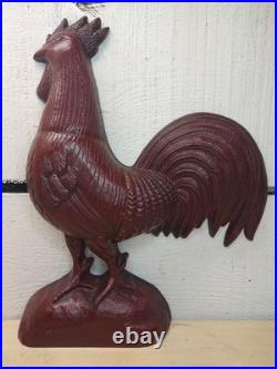 Vintage Virginia Metalcrafters Williamsburg Cast Iron Red Rooster Door Stop 1999