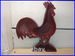 Vintage Virginia Metalcrafters Williamsburg Cast Iron Red Rooster Door Stop 1999
