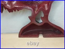 Vintage Virginia Metalcrafters Williamsburg Cast Iron Red Rooster Door Stop 1999