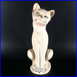 Vintage White Cat Cast Iron Doorstop #462 Possibly Hubley