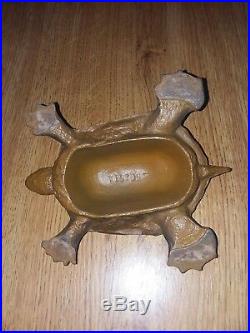 Vintage Wilton Cast Iron Water Turtle Doorstop RARE