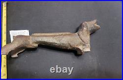 Vintage antique Cast Iron DACHSHUND DOG Boot Scraper cleaner DOOR STOP