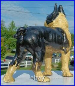 Vintage antique repro Hubley Boston Terrier Bull Dog Cast Iron Door stop statue