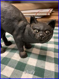 Vintage cast Iron Scaredy Cat Door Stop Vintage cast Iron Scaredy Cat Door Stop