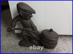 Vintage cast iron Pangborn Hagerstown Foundry worker doorstop paperweight