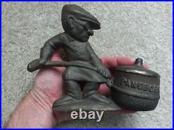 Vintage cast iron Pangborn Hagerstown Foundry worker doorstop paperweight