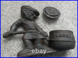 Vintage cast iron Pangborn Hagerstown Foundry worker doorstop paperweight