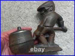 Vintage cast iron Pangborn Hagerstown Foundry worker doorstop paperweight