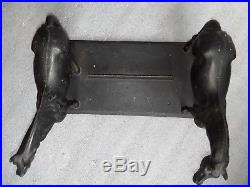 Vintage cast iron Twin HORSE BOOT SCRAPER shoe scrape DOOR STOP B. B. Butt Co