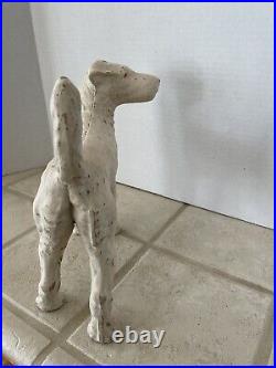 Vintage painted cast iron Hubley Airedale dog door stop. 6.5lbs