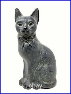 Virginia Metalcrafters Cast Iron Cat with Collar Door Stop/Garden Ornament