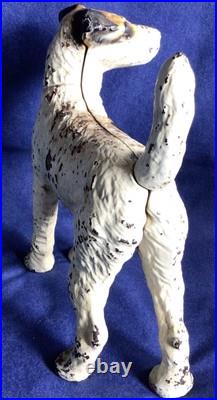 Vtg 9 Hubley Cast Iron Wire Hair Fox Terrier Airedale DOG Doorstop ORIG PAINT