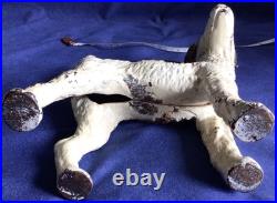 Vtg 9 Hubley Cast Iron Wire Hair Fox Terrier Airedale DOG Doorstop ORIG PAINT