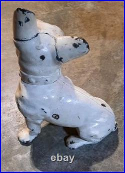 Vtg Antique Cast Iron Hubley Toy French Bulldog Dog Door Stop #304 Rare 1930s