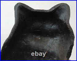 Vtg Antique Cast Iron Painted Cats Kitties Kittens Door Stop Farmhouse Decor