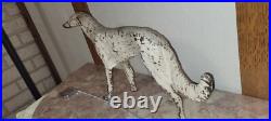 Vtg Cast Iron Wolfhound Door Stop Original Nice Old Example SHIPPING INCLUDED Vtg Cast Iron Wolfhound Door Stop Original Nice Old Example SHIPPING INCLUDED