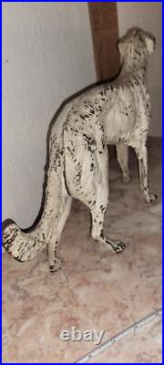 Vtg Cast Iron Wolfhound Door Stop Original Nice Old Example SHIPPING INCLUDED Vtg Cast Iron Wolfhound Door Stop Original Nice Old Example SHIPPING INCLUDED