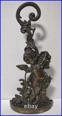 Vtg. English Peerage Cast Iron Cherub 19x9 Exceptional Condition