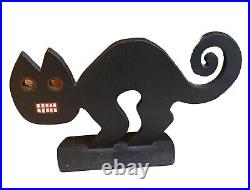 Vtg Halloween MMA Cast Iron Black Cat Door Stop Metropolitan Museum Of Art 1989