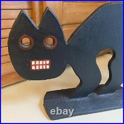 Vtg Halloween MMA Cast Iron Black Cat Door Stop Metropolitan Museum Of Art 1989