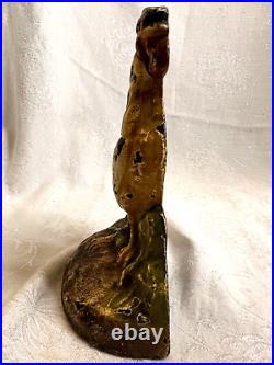 Wonderful Antique Cast Iron Chicken Hen Doorstop with Original Paint Primitive