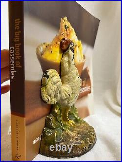 Wonderful Antique Cast Iron Chicken Hen Doorstop with Original Paint Primitive