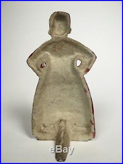 Wow- Rare Antique Spencer Americana Mammy Cast Iron Doorstop Statue, Early 1900