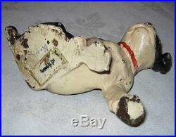 XX Rare Antique Hubley Boston Dog Doorstop Cast Iron Terrier Statue Door Stop