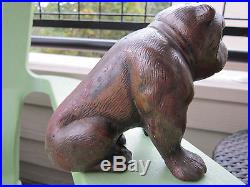 Xrare Antique Hubley Bronzed Cast Iron English Bulldog Home Art Statue Doorstop