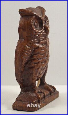 -antique Owl Bird Cast Iron Doorstop Folk Art Country Americana Rustic Cabin